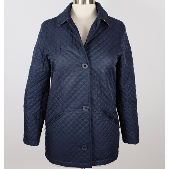 Burberry London Redcliff XS jacket coat quilted nova check lining navy - Picture 2 of 16